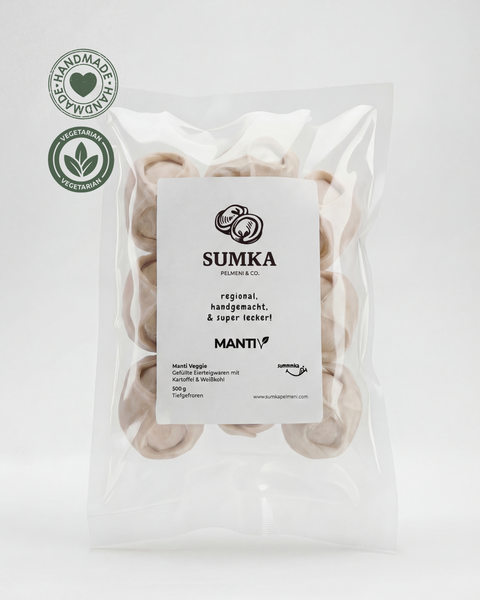 MANTI "Veggie" mit Kartoffel & Weißkohl (tiefgefroren)